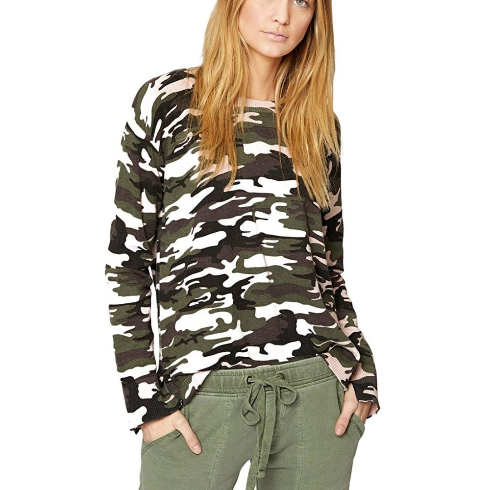 Sanctuary Camouflage Pink Sweater